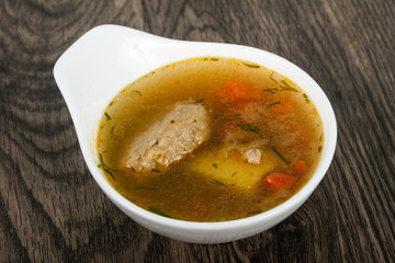 Soup with meatballs