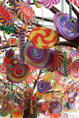 Fototapeta na wymiar Colorful Candy Lantern in the street