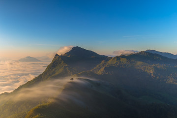 beautiful sunrise and View Point at Chiangrai Thailand