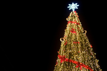 Obraz premium Christmas tree with lights