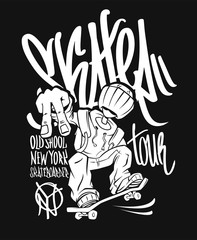 Skater tour, t-shirt graphics design