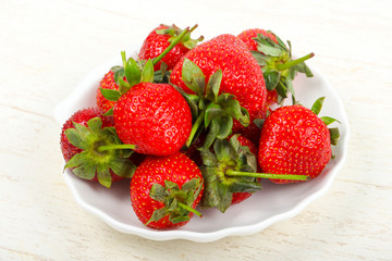 Strawberry in the bowl