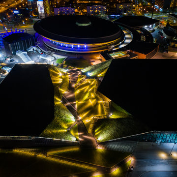 Spodek Katowice widok z drona