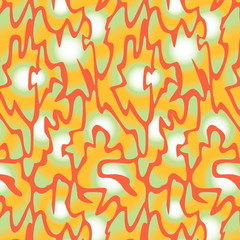 background of curved yellowish green shapes