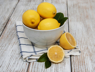 Fresh ripe lemons
