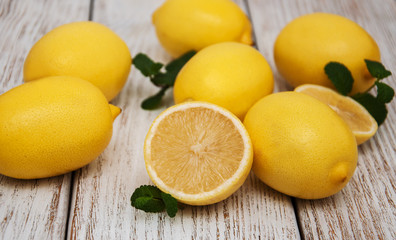 Fresh ripe lemons