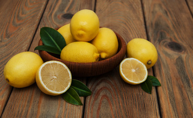 Fresh ripe lemons