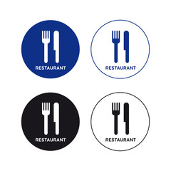 Restaurant icon symbol sign set