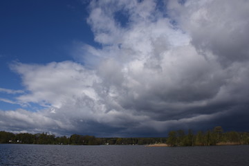 Wolkenbild über den Teupitzsee