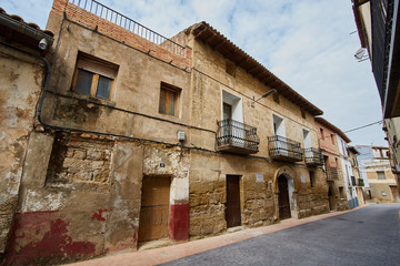Erla village in Zaragoza province, Spain