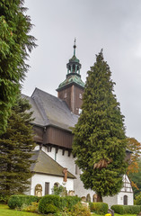 Fototapeta na wymiar Battlement church,Marienberg, Germany
