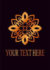 Retro ornamental logo. Flourished ornate emblem. Luxury elegant ornament. Vintage element. Template for design. Vector illustration