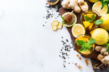 Japanese chinese tea teapot lemon ginger mint