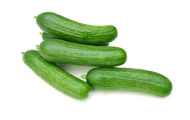 fresh cucumbers isolated on white 