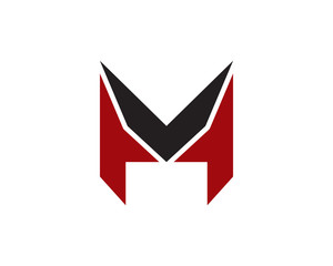 m letter logo template