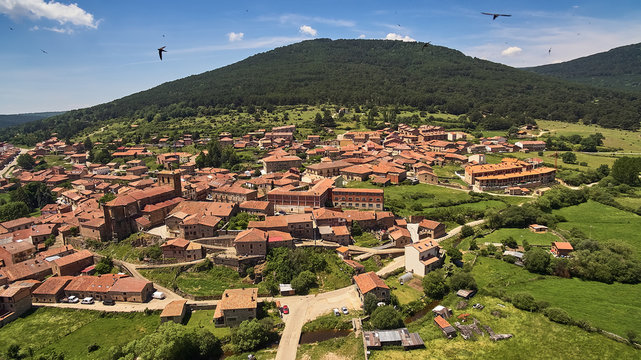 Vinuesa village in Soria province, Spain