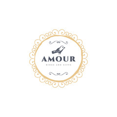 Flourish vector logo, sign, element of template