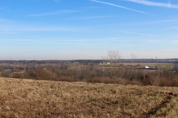 The horizon and the countryside on a bright sunny day.