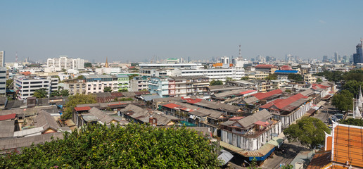View of Bangkok from the Golden Mount at Wat Saket © fortsite