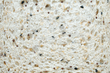 Multi Grains Wheat Loaf isolated on white background