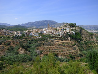 Fototapeta na wymiar Polop, pueblo de Alicante (España) en la Comunidad Valenciana situado en la comarca de la Marina Baja. 