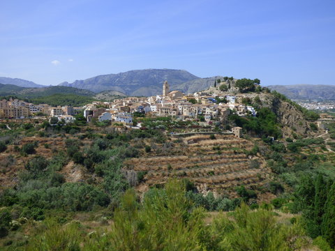 Polop, pueblo de Alicante (España) en la Comunidad Valenciana situado en la comarca de la Marina Baja. 