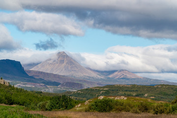 Naklejka na ściany i meble Beautiful view of famous Baula Mountain in Iceland