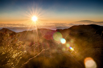 Sunrise at Puʻu ʻUlaʻula (Haleakalā Volcano Summit)