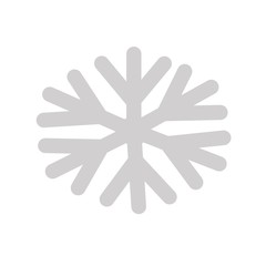 Snow flake flat icon. Vector illustration.