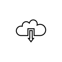 Download from cloud vector icon