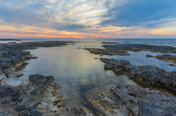 View over the seafront of the city Paphos in Cyrpus.