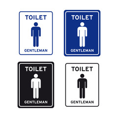 Toilet bathroom lavatory restroom toilette dressing sign set