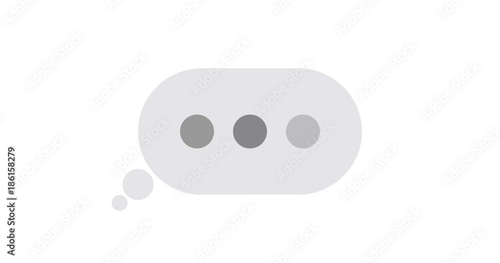 Poster animation concept text message with alpha matte.