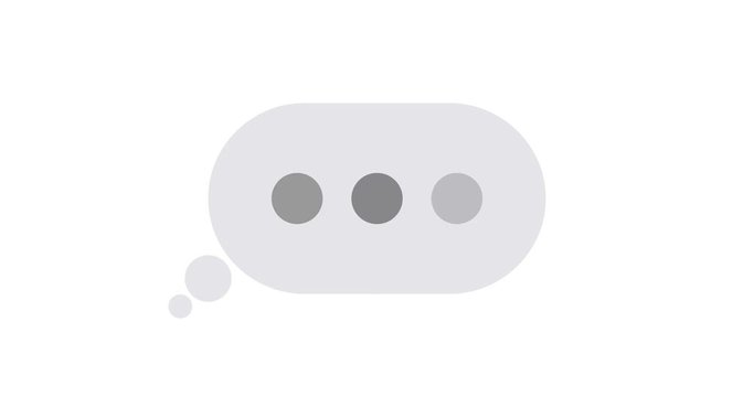 animation concept text message with alpha matte.