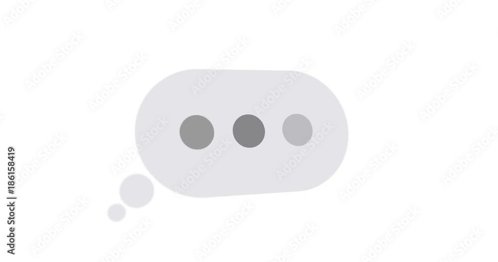 Poster animation concept text message with alpha matte.