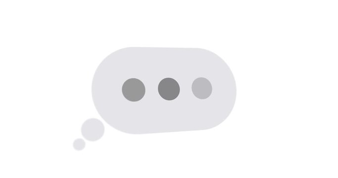 animation concept text message with alpha matte.