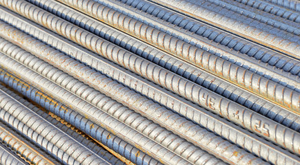 Neatly stacked bar, close-up