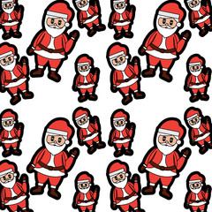 Fototapeta premium santa claus christmas related pattern image vector illustration design 