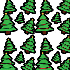 tree christmas related pattern image vector illustration design 