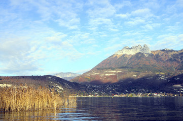 Fototapeta premium Landscape of Annecy lake in France