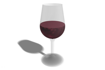 Glass Of Red Wine Illistration