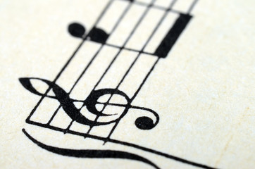 Fototapeta na wymiar Music notes score background