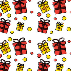 gift box christmas related pattern image vector illustration design 