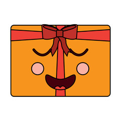 gift box happy  emoji icon image vector illustration design 