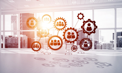Networking and wireless connection as concept for effective modern business