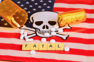 Signs and symbols of of opioid crisis in America