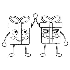 gift boxes emoji icon image vector illustration design  