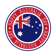 happy australia day label