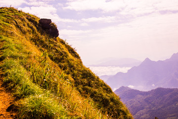 Mountain View at Phu Chi Fa View Point in Chiangrai Province