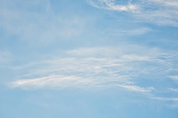 Fototapeta premium clear blue sky with plain white cloud with space for text background